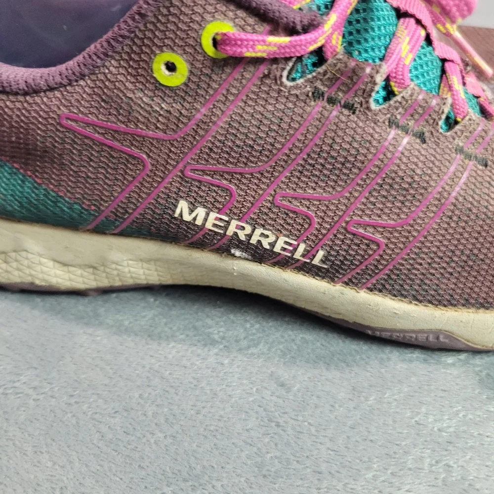 Merrell Trail Running Shoes Womens 6‎ Plum Teal All Out Flight Athletic Hiking